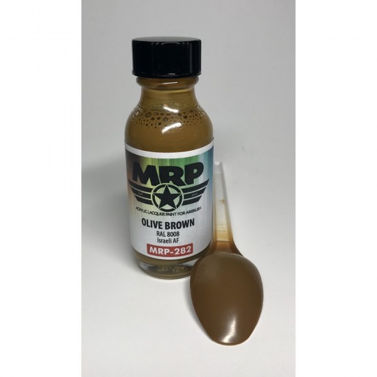 Acrylic Lacquer Paint - Olive Brown (RAL 8008) for Israeli Air Force 30ml