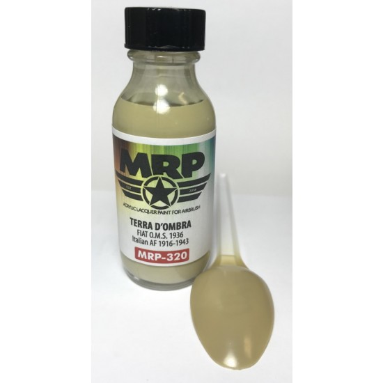 Acrylic Lacquer Paint - Terra Dombra Fiat OMS 1936 30ml