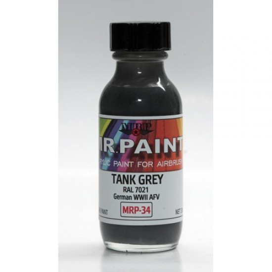 Acrylic Lacquer Paint - Tank Grey (RAL 7021) 30ml