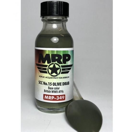 Acrylic Lacquer Paint - SCC No.15 Olive Drab "WWII British AFVs Base Colour" (30ml)