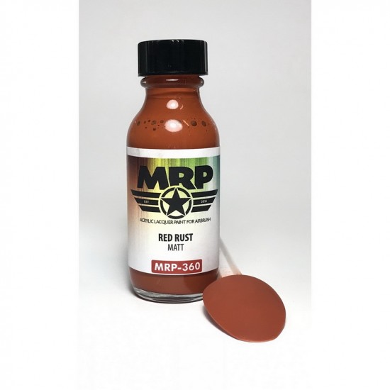Acrylic Lacquer Paint - Red Rust (Matt) 30ml