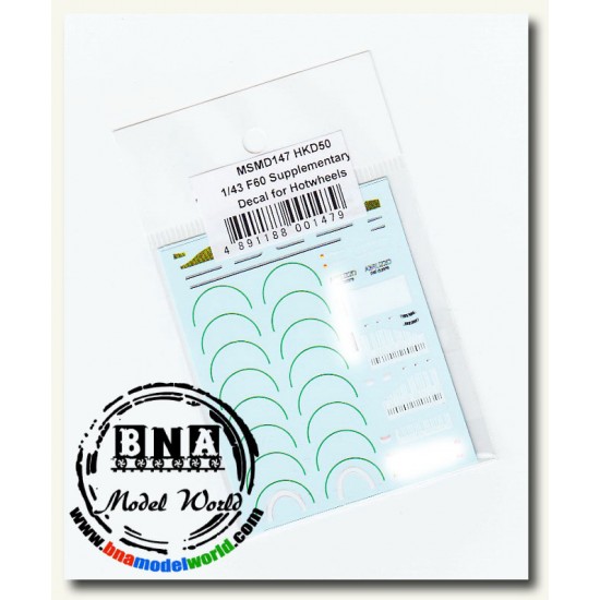 1/43 Ferrari F60 barcode decal