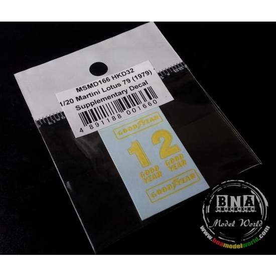 1/20 Martini Lotus Type79 1979 Supplementary Decals for Tamiya kit