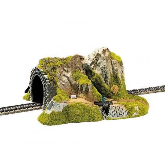 HO Scale Tunnel for Single Track #Straight (34 x 27 cm, 16 cm high, Headroom 9.3 cm)