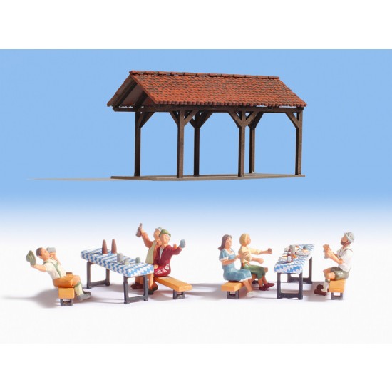 HO Scale Garden Party (building & figures)