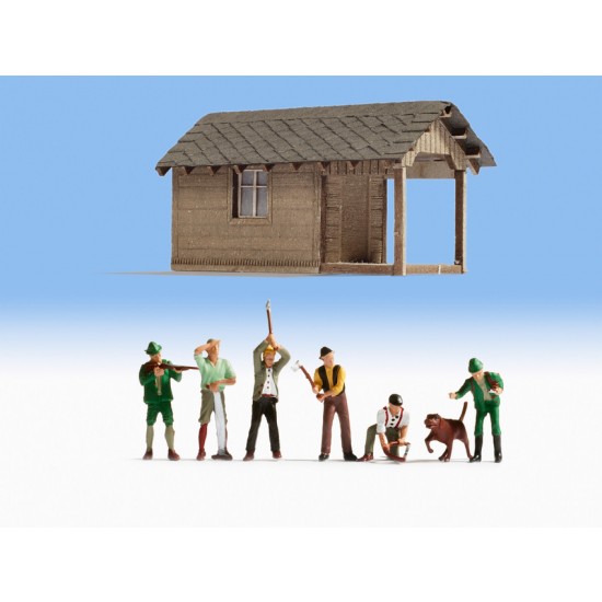 HO Scale Forest Work (building & figures)