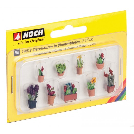 HO Scale Ornamental Plants in Pots