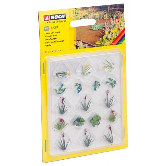 HO Scale Water and Riverside Plants (17 plants)