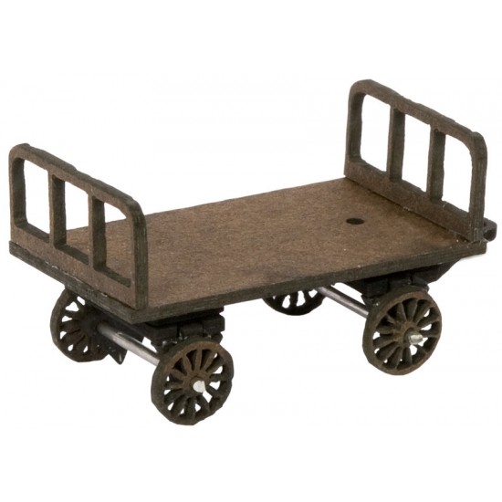 HO Scale Luggage Cart (Length: 32mm, Width: 14mm, Height: 14mm)