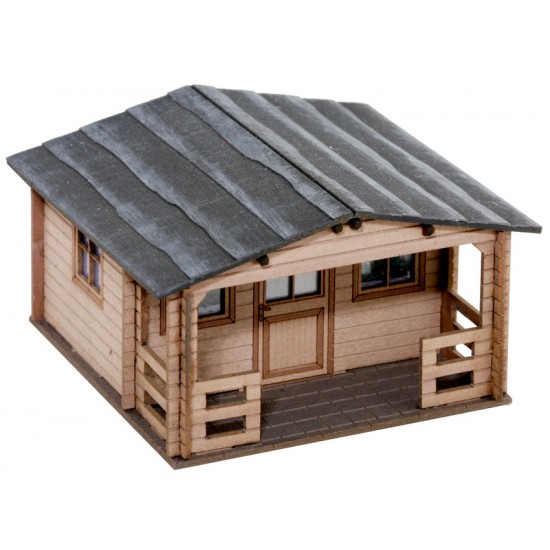 HO Scale Garden Plot Shed (Length: 54mm, Width: 52mm, Height: 33mm)