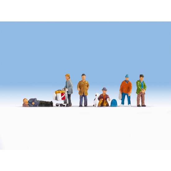 HO Scale Hobos (6 figures)