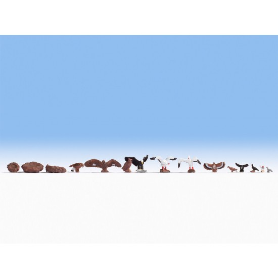HO Scale Birds (15pcs)