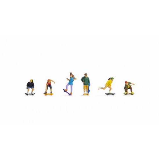 HO Scale Skateboarders (6 figures)