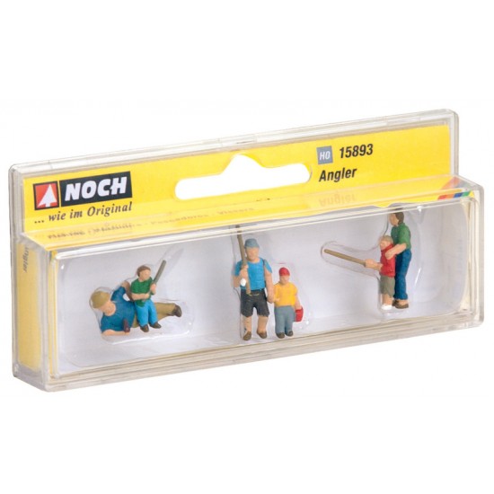 NOCH HO Scale Fishing (6 figures)