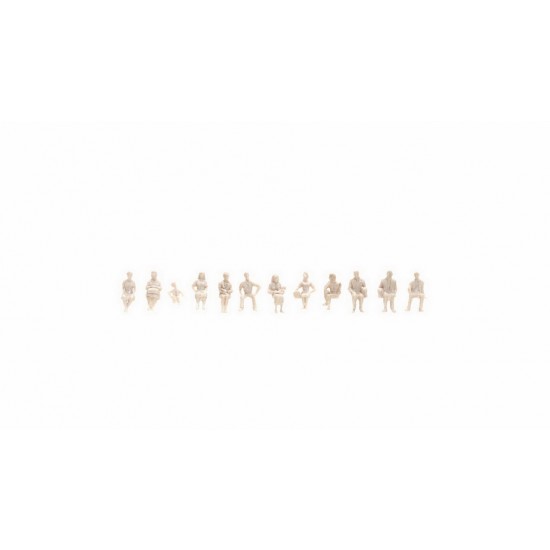 1/100 Sitting People White Architecture Line (without benches)