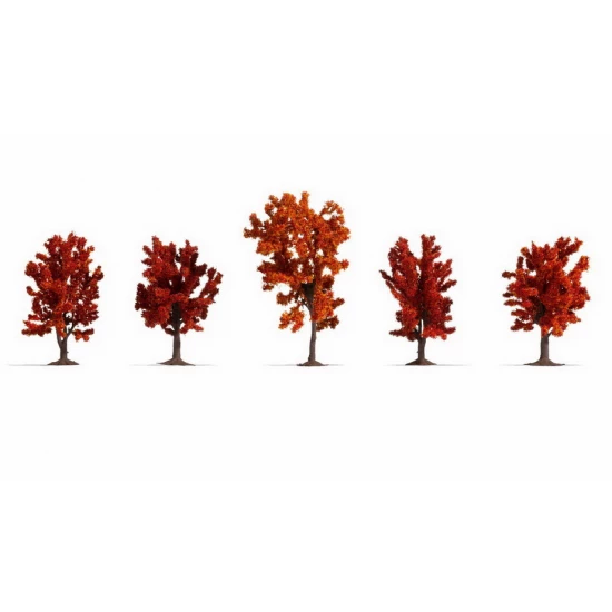 HO, TT, N, Z Scale Autumn Trees (5pcs, approx. 8-10 cm high)
