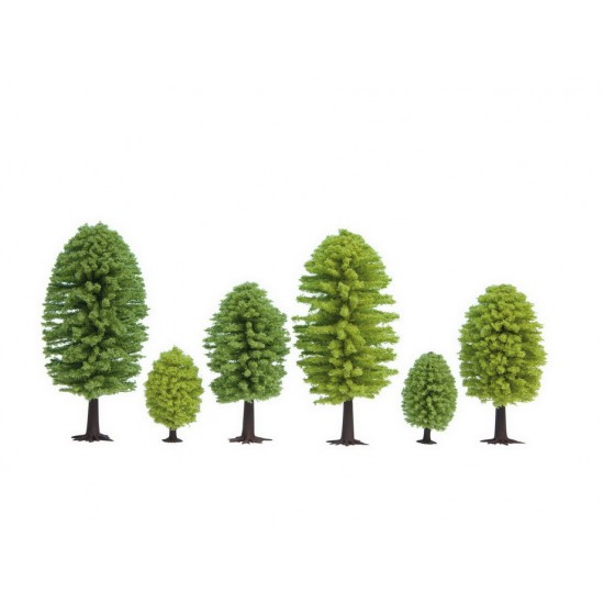 HO, TT Scale Deciduous Trees (25pcs, 5 - 9cm)