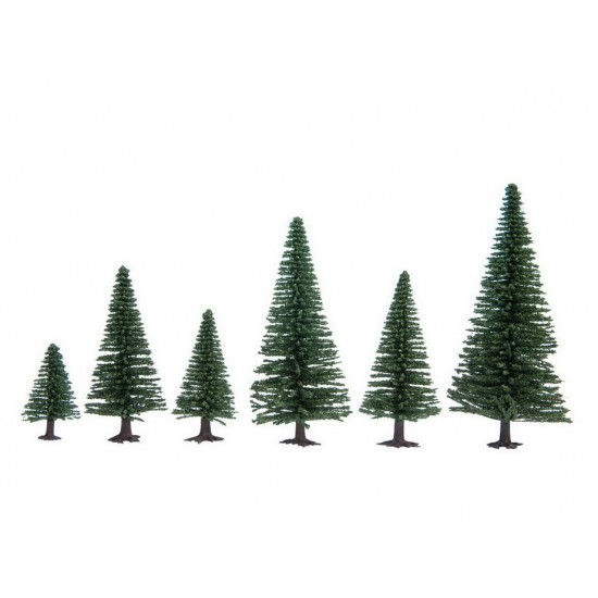 N, Z Scale Model Fir Trees (10pcs, 3.5 - 9cm)