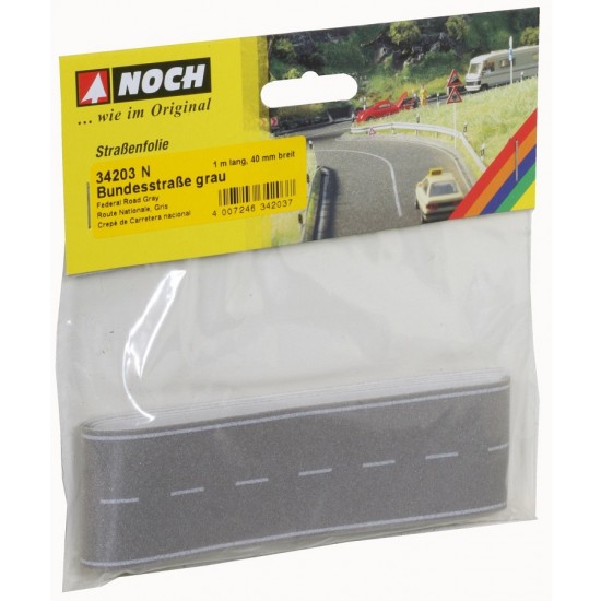 N Scale Federal Road Grey (100 x 4 cm)