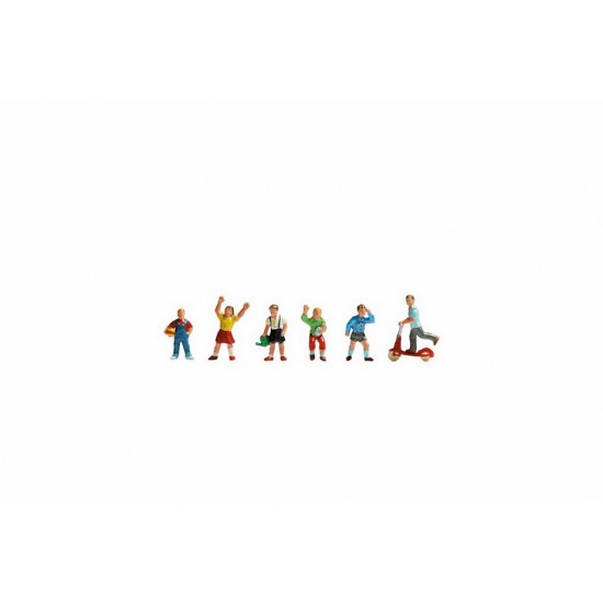 N Scale Children Assembled and Painted Miniatures