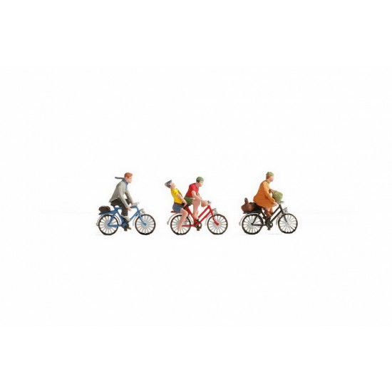 TT Scale Cyclists Assembled and Painted Miniatures