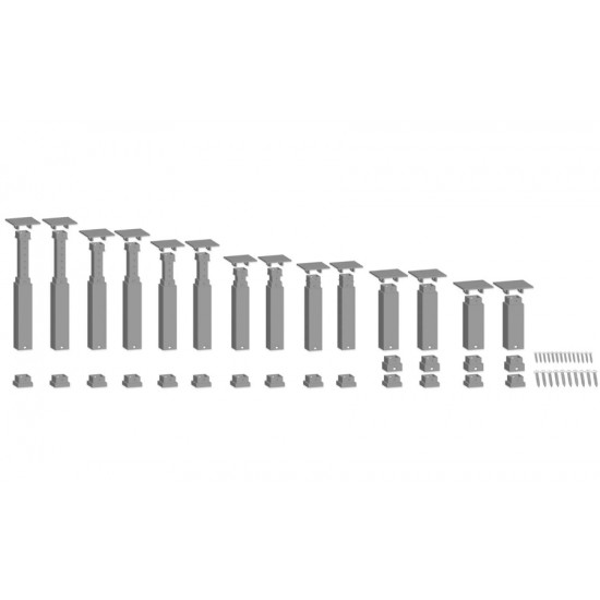 HO, TT, N Scale Easy-Track Railway - 'Incline' Pillar Set (height: 63. ...