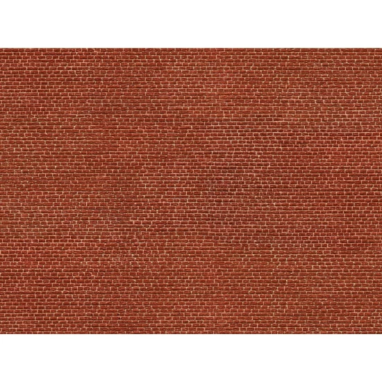 HO Scale Clinker Red (3D Cardboard Sheet, 250 x 125mm)