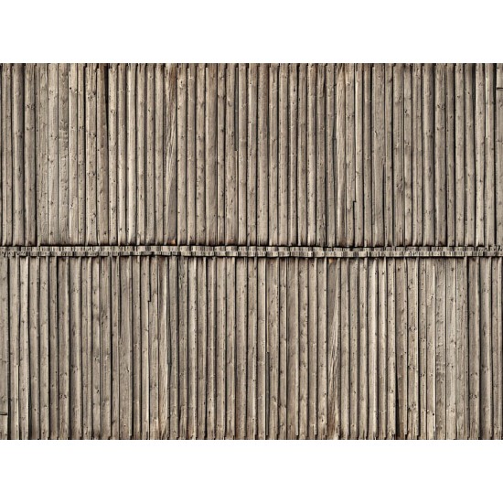 HO Scale Timber Wall (3D Cardboard Sheet, 250 x 125mm)