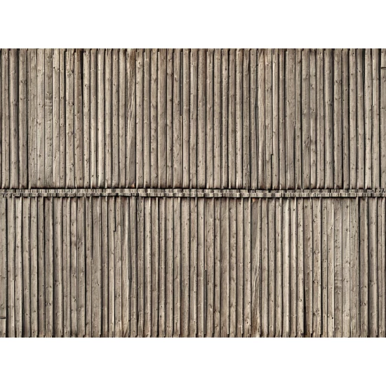 HO Scale Timber Wall (3D Cardboard Sheet, 250 x 125mm)