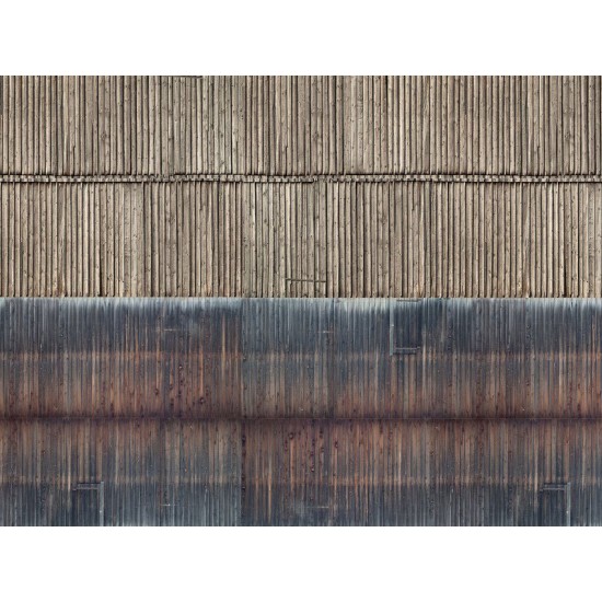 N Scale "Timber Wall" (3D Cardboard Sheet, 250 x 125mm)