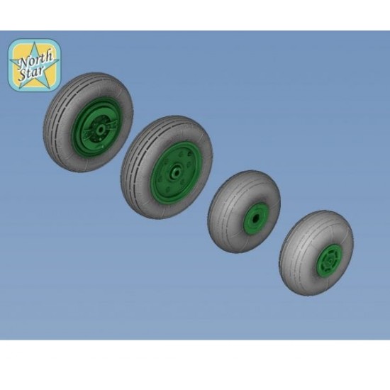 1/48 Soviet/Russian Ka-27 Ka-32 Wheels and Tyres Set