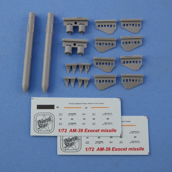 1/72 Am-39 Exocet Anti-Ship Missiles set (2pcs)