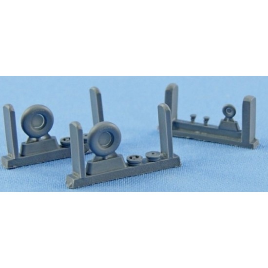 1/72 Supermarine Spitfire Resin Wheels Set (No Mask Series,4 Spoke+Smooth Tyres)