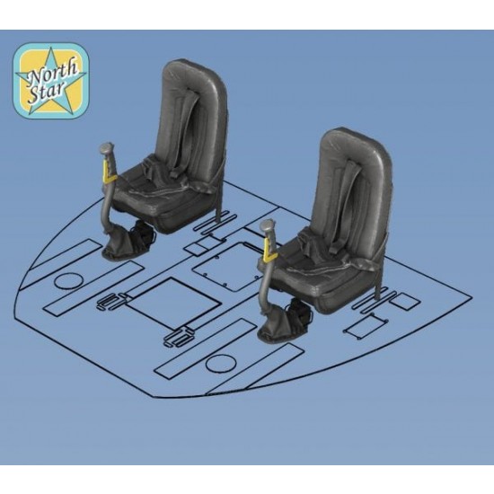 1/72 Mi-8/17/14 Control Sticks & Pilot Seats
