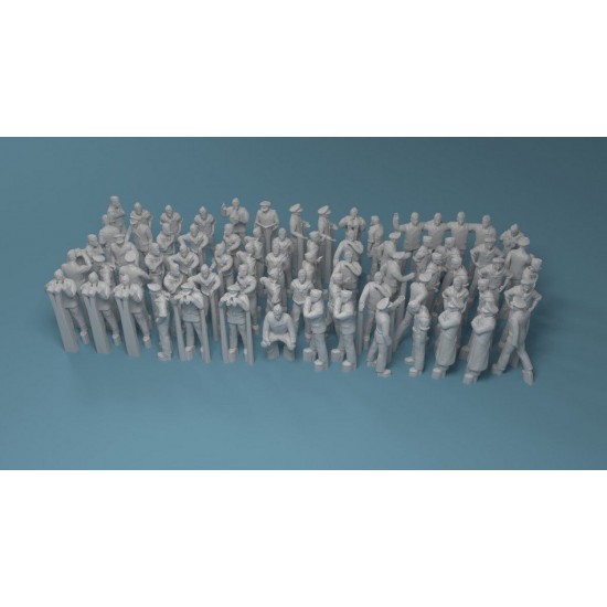 1/200 WWII German Kriegsmarine Figures In Action Set 1 (72 figures)