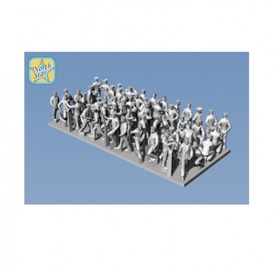 1/200 WWII Royal Navy Figures In Working Positions Set 2