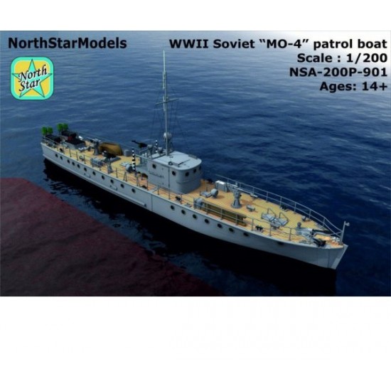 1/200 WWII Soviet MO-4 Small Guard Ship Full Plastic Set