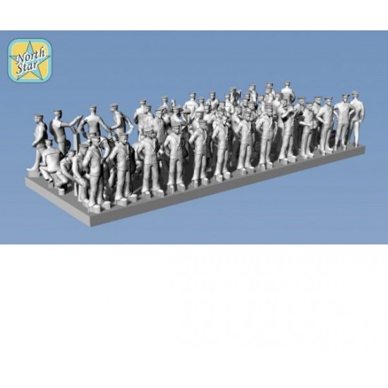 1/350 WWII Royal Navy Figures In Working Positions Set 2