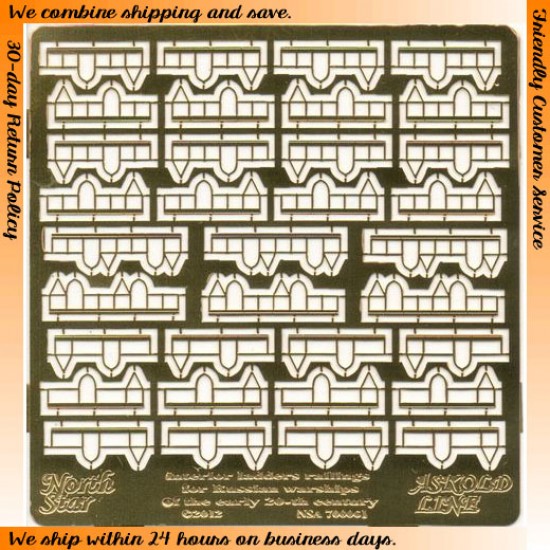 1/700 Interior Ladders Railing for Russian Warships of the early 20th Century