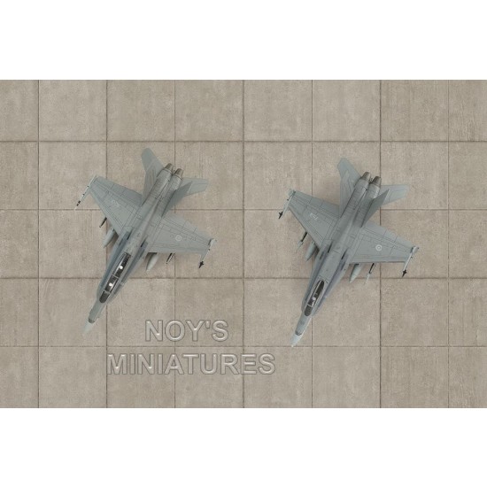1/48 Airfield Tarmac Sheet: Modular Generic Concrete Slabs (Length: 593mm, Width: 400mm)