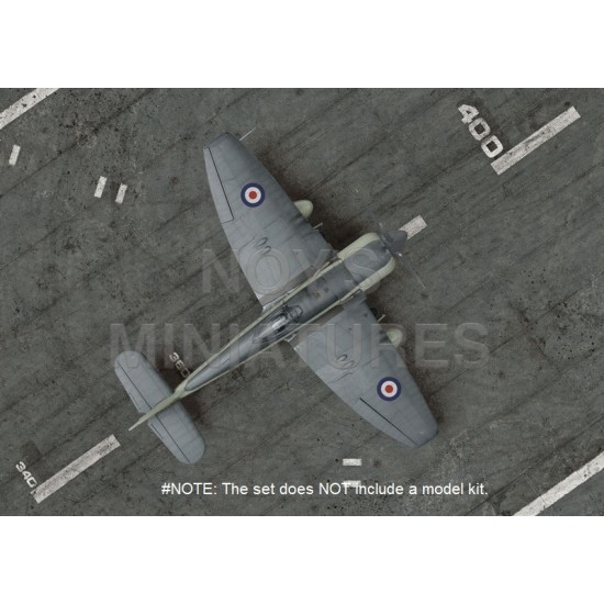1/48 Korean War HMS Glory Carrier Deck for Hawker Sea Fury & Fairey Firefly (39.5x28cm)