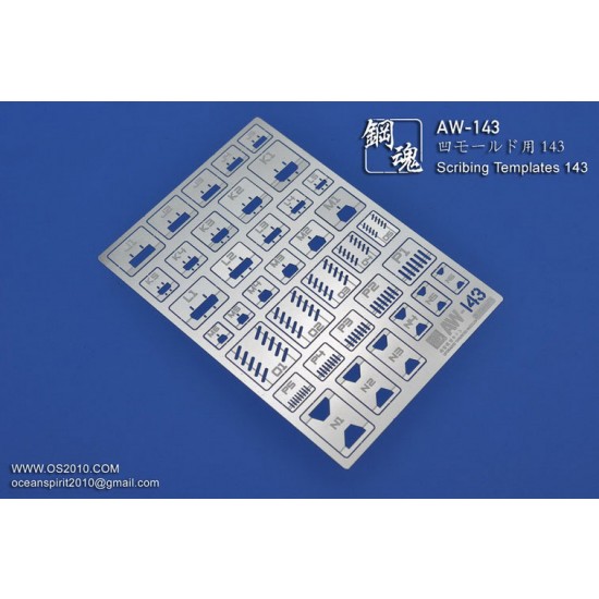 Non-scale Scribing Templates 143 for Gunpla