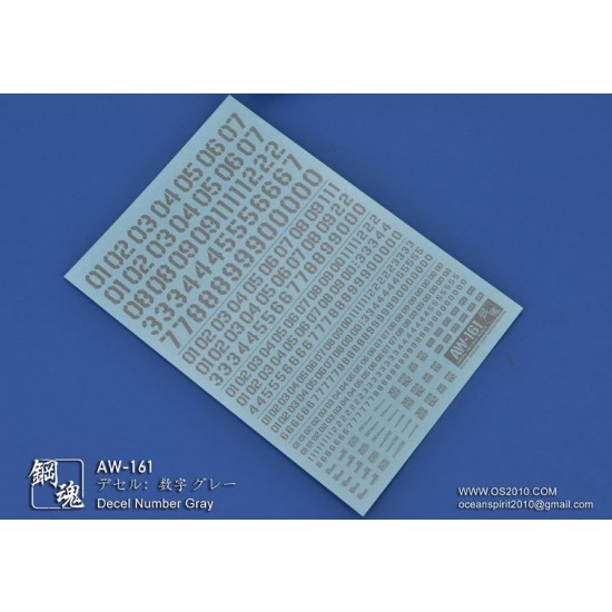 Non-scale Decel Number Gray for Gunpla
