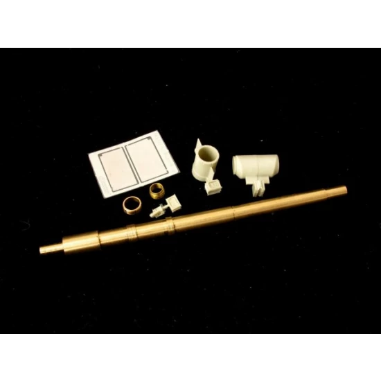 1/35 M256 120mm L44 Barrel for M1A1/A2 for Dragon 3535/3536 (3 Resin+PE+3 Metal Parts)