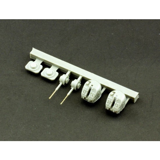 1/350 AK-176 Turrets (2 Sets: Resin+Metal)