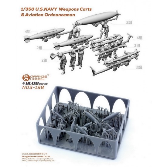 1/350 US NAVY Weapons Carts & Aviation Ordnanceman