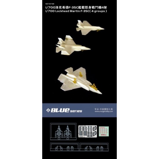 1/700 Lockheed Martin F-35C (4 Kits: Resin+PE+Decals)