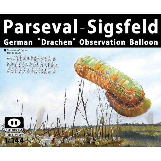 1/144 Parseval-Sigsfeld 'Drachen' Observation Balloon with 40 Corps