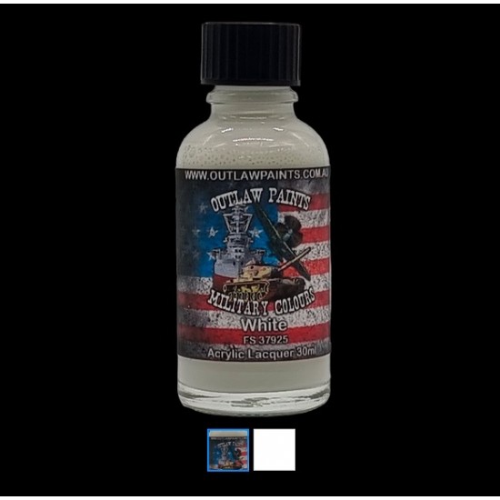 US Military Colour - #White OP103 FS37925 (30ml, acrylic lacquer)