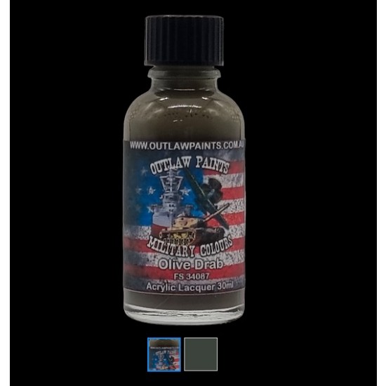 US Military Colour - #Olive Drab OP1 FS34087 (30ml, acrylic lacquer)